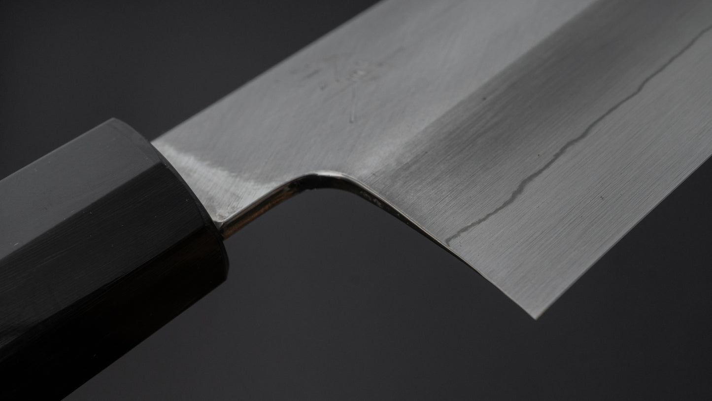 Hitohira Kikuchiyo Ren Silver #3 Santoku 180mm Ho Wood Handle - HITOHIRA