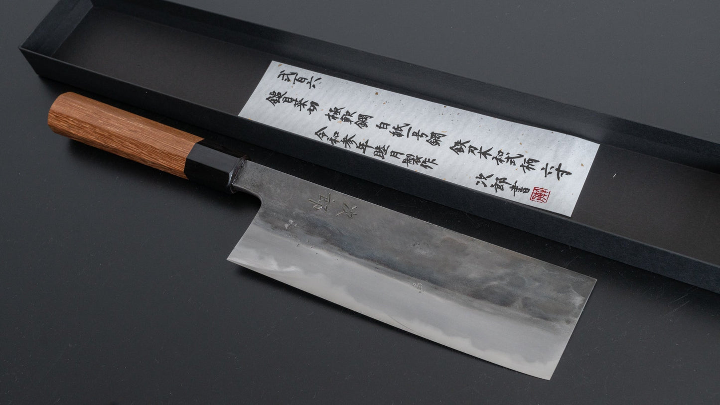 Jiro Tsuchime Wa Nakiri 180mm Taihei Tagayasan Handle (#206) - HITOHIRA