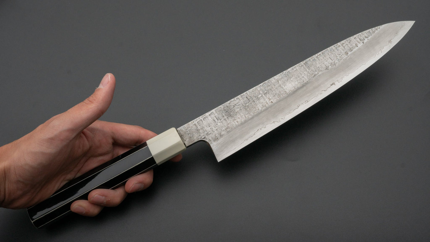 Hitohira Kikuchiyo Rikichi Amime Silver #3 Gyuto 240mm Lacquered Handle (Saya) | HITOHIRA