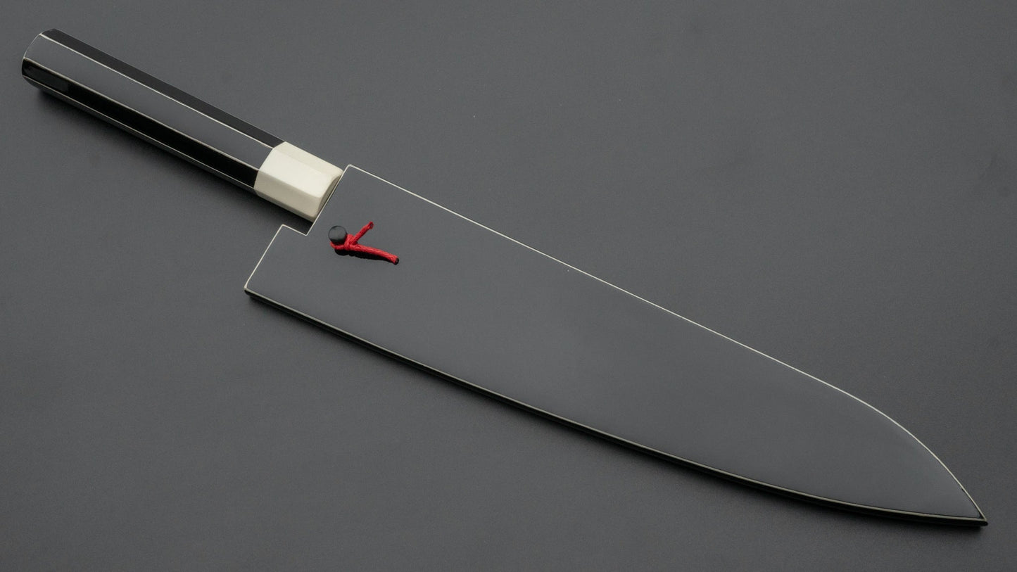 Hitohira Kikuchiyo Rikichi Amime Silver #3 Gyuto 240mm Lacquered Handle (Saya) | HITOHIRA