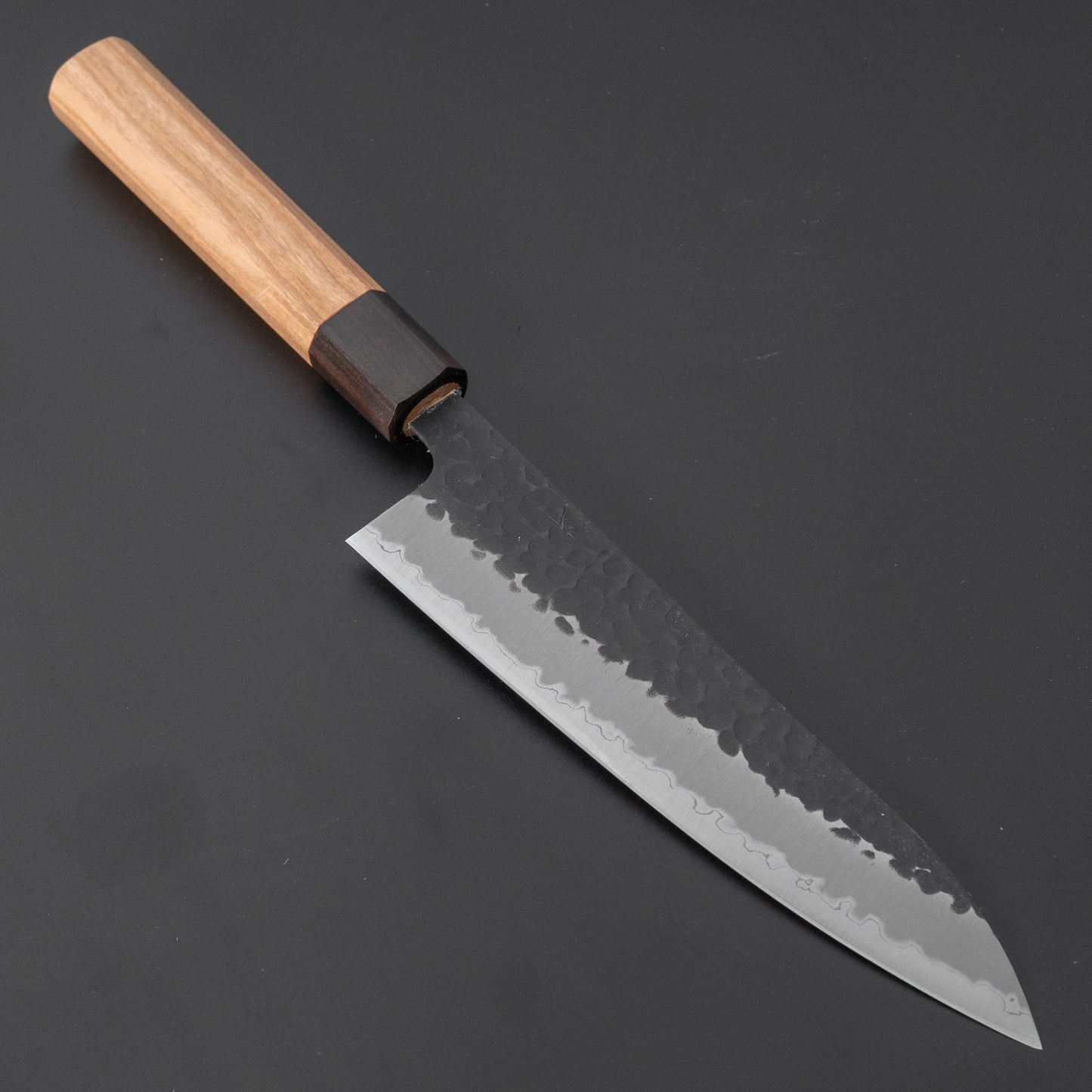 Hitohira Futana SB Kuro Tsuchime Gyuto 180mm Cherry Wood Handle - HITOHIRA