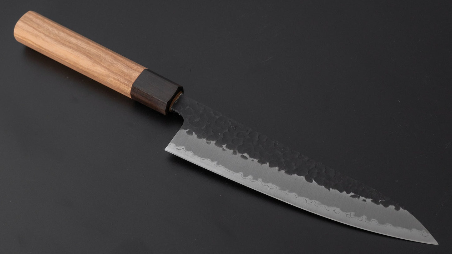 Hitohira Futana SB Kuro Tsuchime Gyuto 180mm Cherry Wood Handle - HITOHIRA