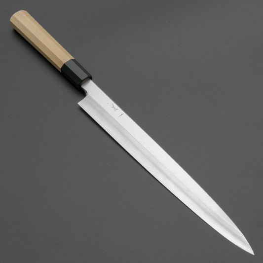 Hitohira Kikuchiyo Manzo Silver #3 Yanagiba 270mm Ho Wood Handle (Saya) | HITOHIRA