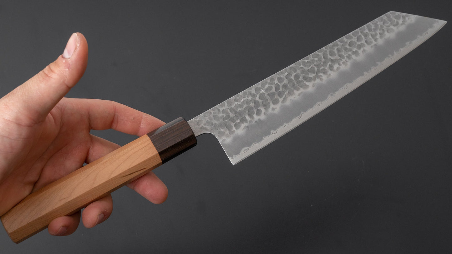 Hitohira Futana SB Migaki Tsuchime Kiritsuke Gyuto 210mm Cherry Wood Handle - HITOHIRA