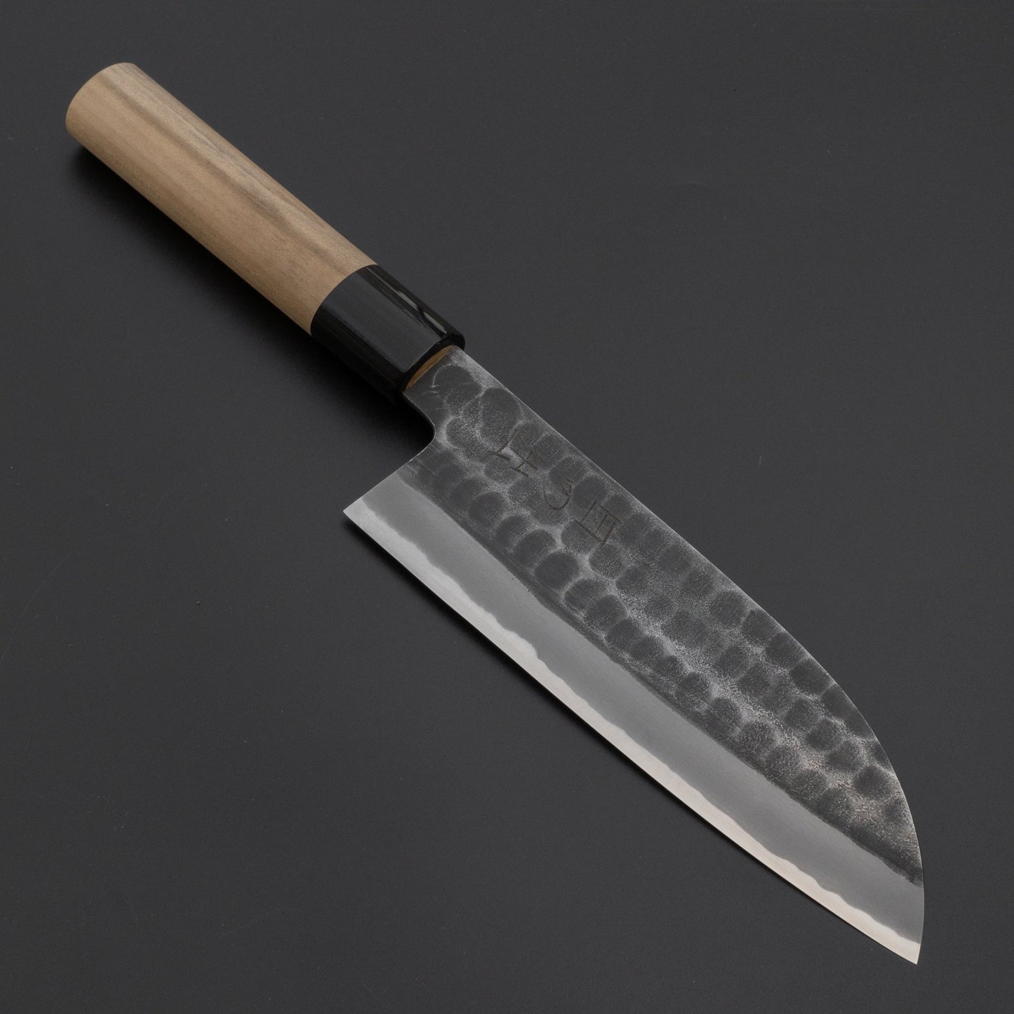 Hitohira Hinode Tsuchime White #2 Santoku 165mm Ho Wood Handle | HITOHIRA