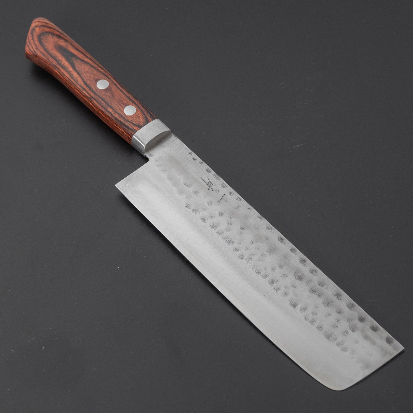 Hitohira NM Tsuchime Nakiri Imitation Mahogany Handle - HITOHIRA