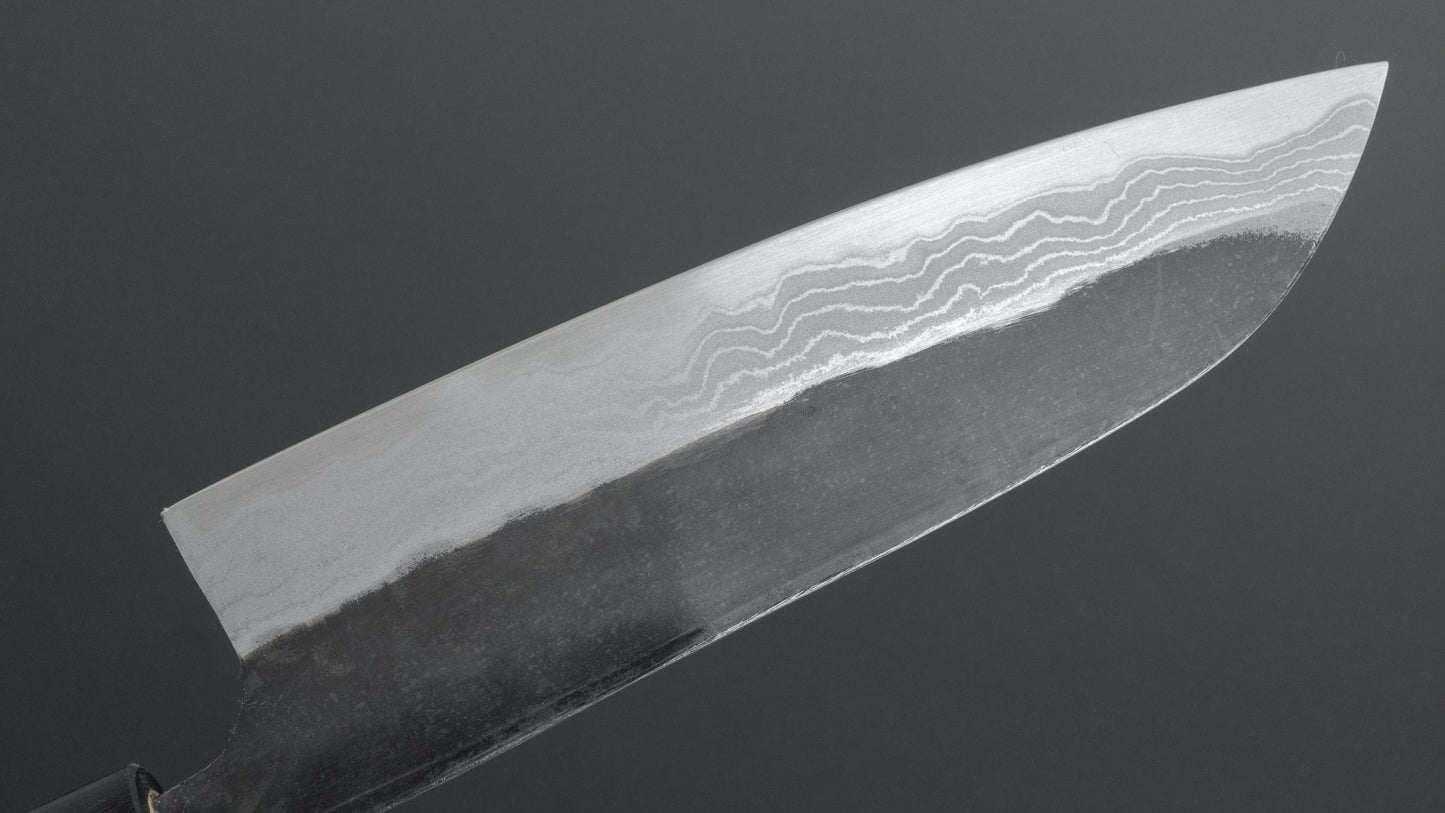 Hitohira HS White #2 Damascus Santoku 170mm Rosewood Handle - HITOHIRA