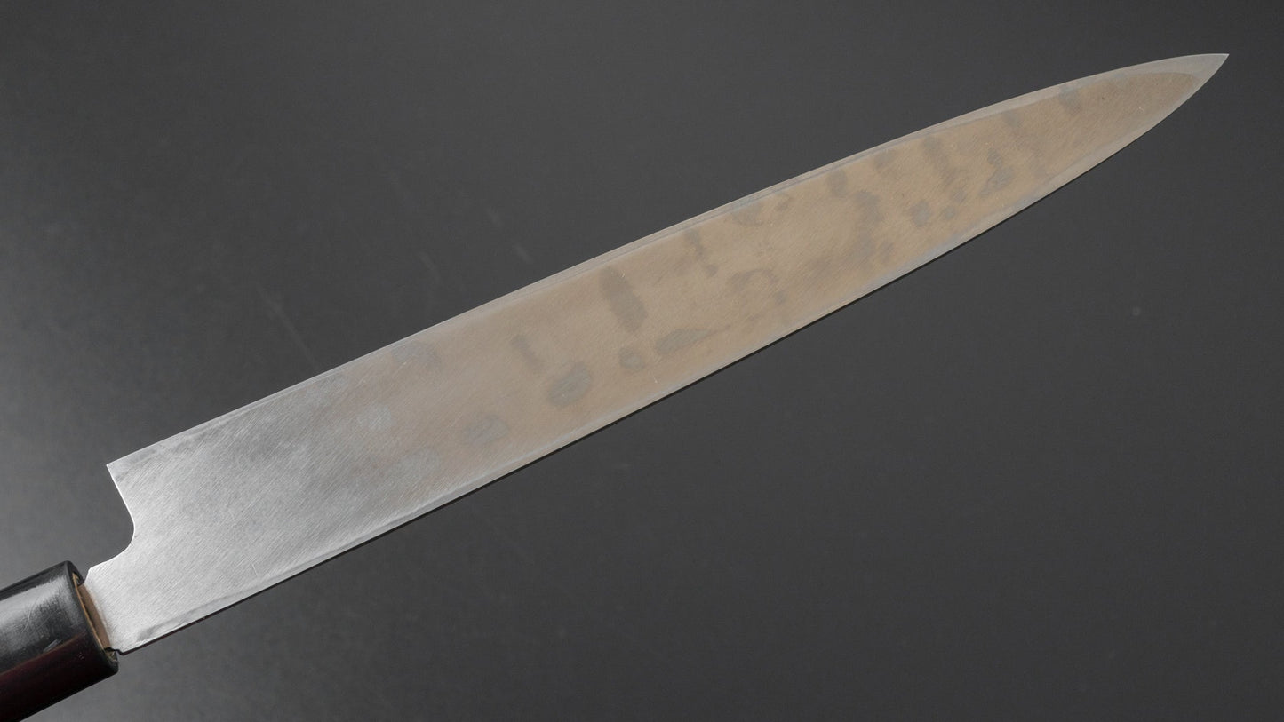 Morihei Munetsugu Stainless Yanagiba 210mm Poplar Handle (Fine Finish) | HITOHIRA