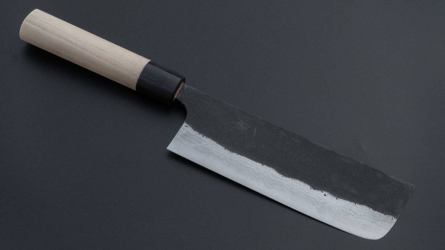 Hitohira STK White #2 Kurouchi Nakiri 165mm Ho Wood Handle | HITOHIRA