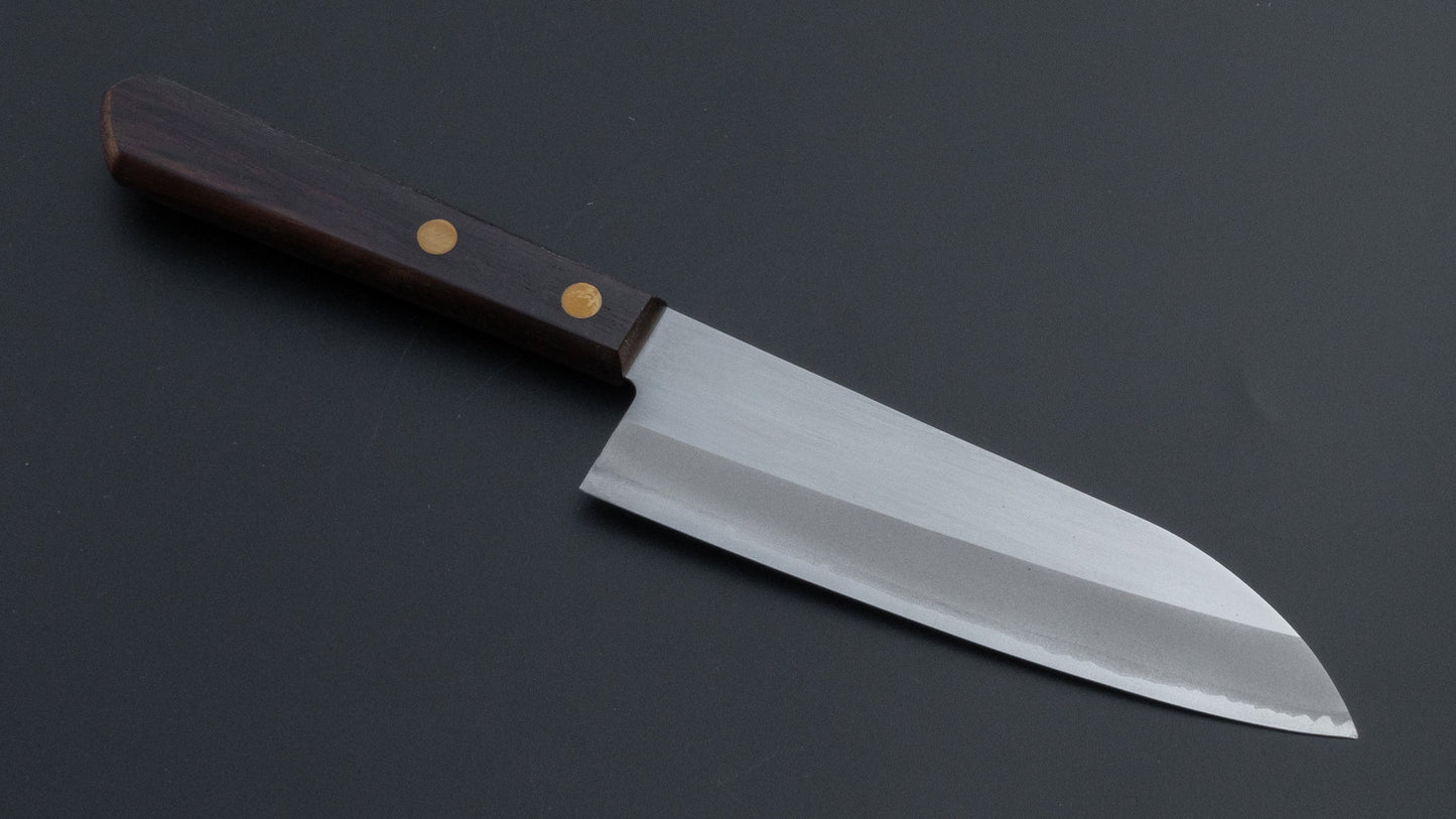 Mumei White #2 Stainless Clad Santoku 135mm Rosewood Handle | HITOHIRA