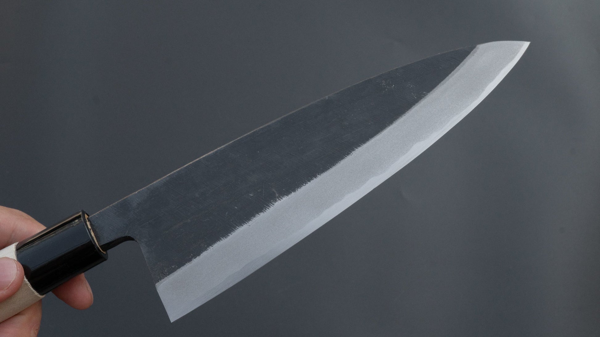 Mumei White #2 Kurouchi Shakekiri 180mm Poplar Handle | HITOHIRA