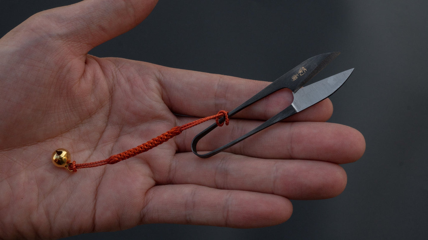 Morihei Kikuyu Nigiri Thread Shears 75mm (in Chiyo Paper Box with Ring) | HITOHIRA