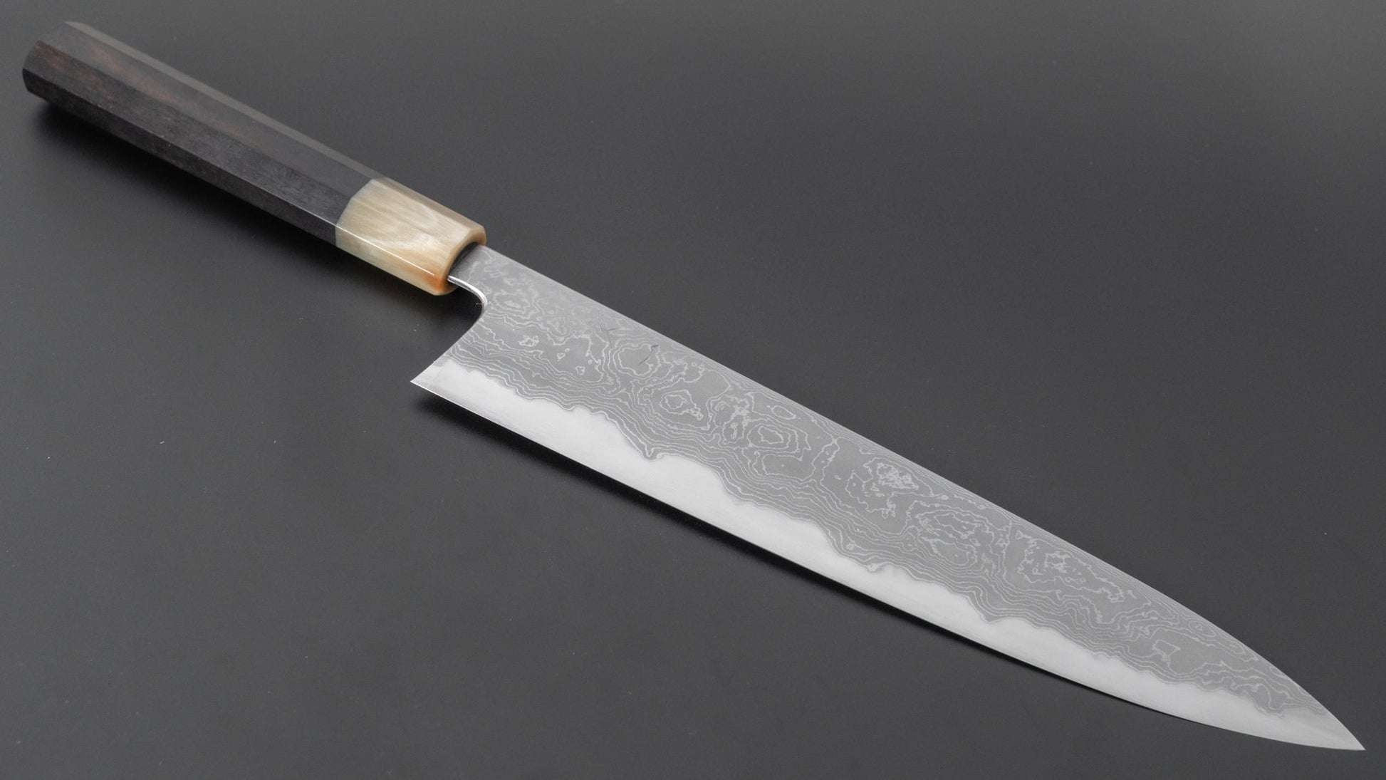 Hitohira Tanaka Kyuzo Blue #1 Damascus Gyuto 270mm Taihei Ebony Handle - HITOHIRA