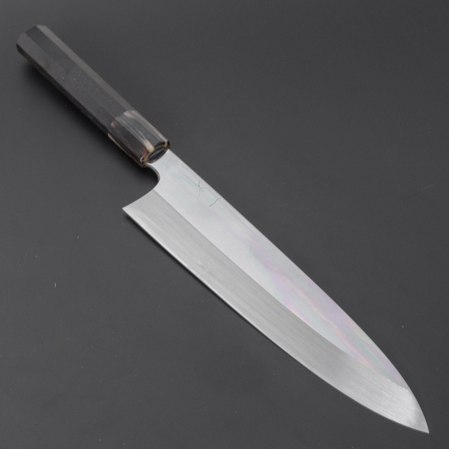 Hitohira Togashi Kyuzo Blue #1 Mizu Honyaki Gyuto 240mm Taihei Ebony Handle (#057/ Discounted/ Saya) - HITOHIRA