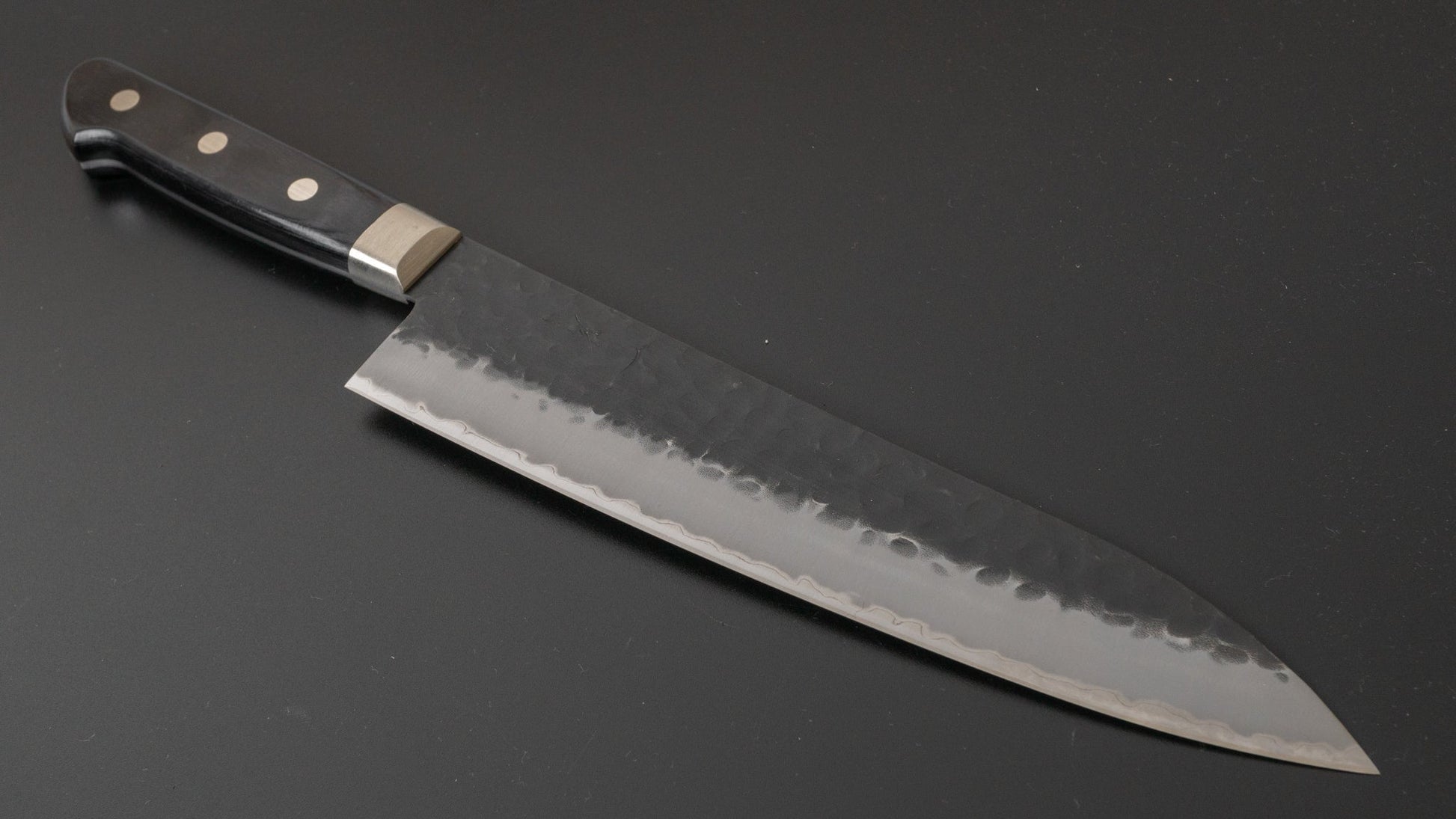 Hitohira Futana SB Kuro Tsuchime Gyuto 210mm Pakka Handle | HITOHIRA