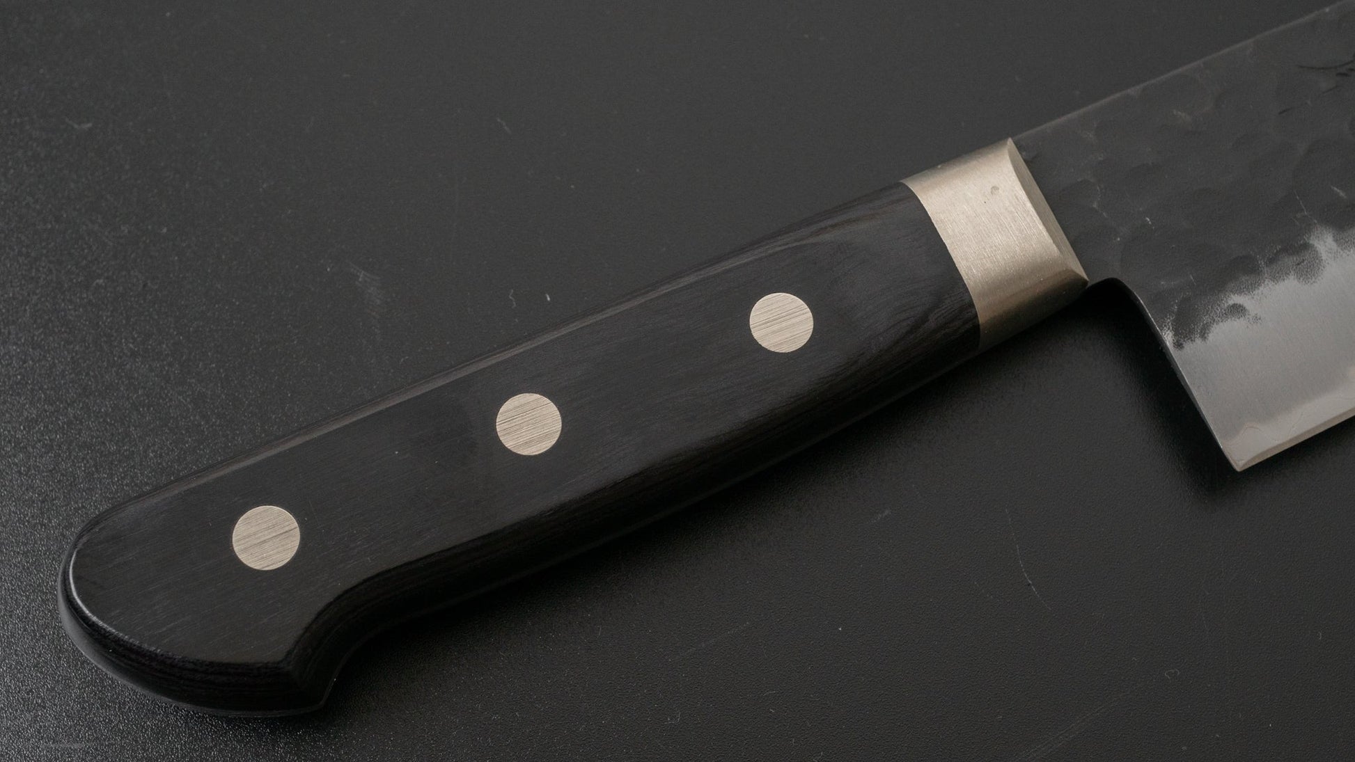 Hitohira Futana SB Kuro Tsuchime Gyuto 210mm Pakka Handle | HITOHIRA