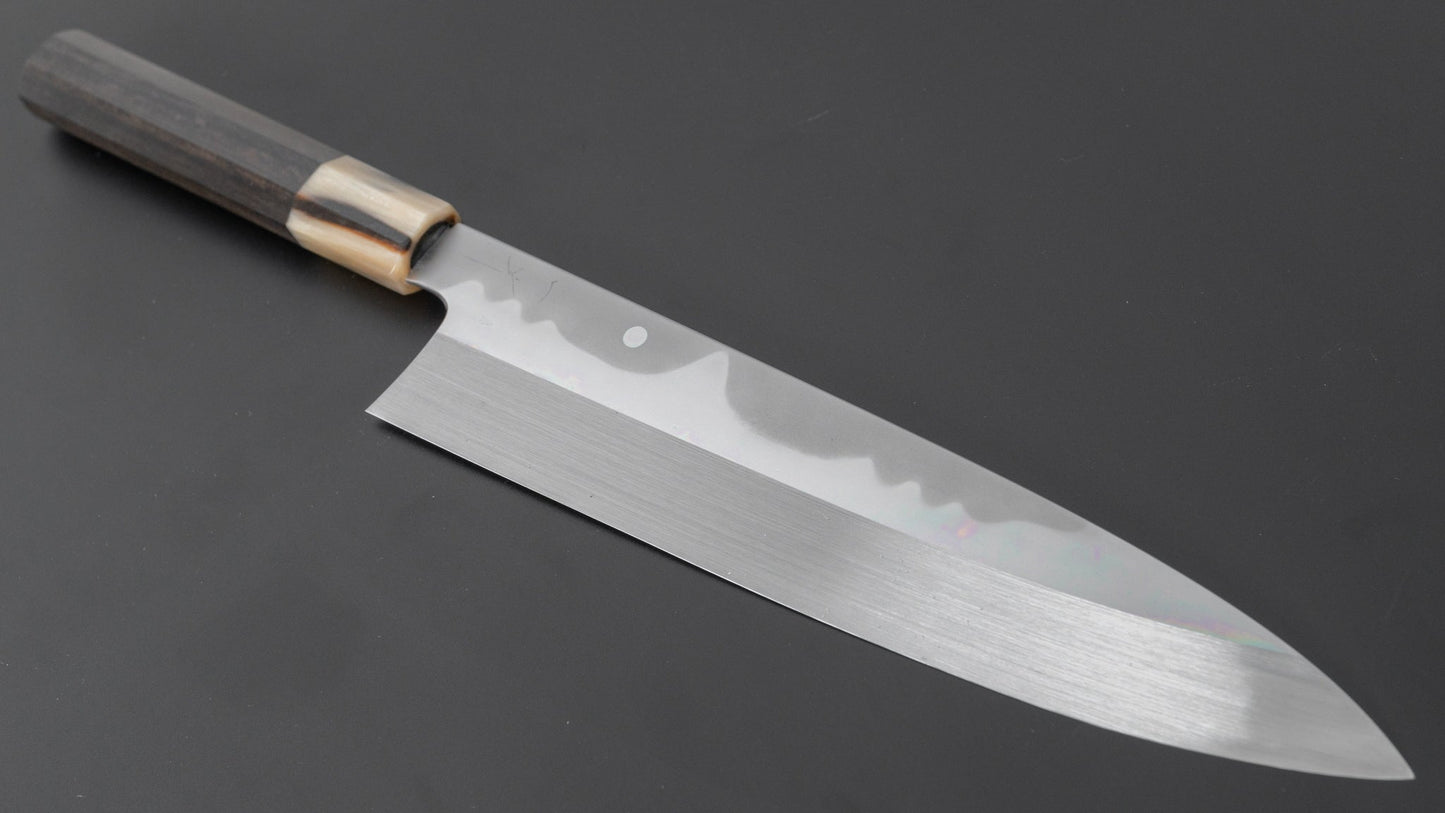 Hitohira Togashi Kyuzo White #1 Fuji Hakumon Mizu Honyaki Gyuto 240mm Taihei Ebony Handle (#059/ Saya) - HITOHIRA