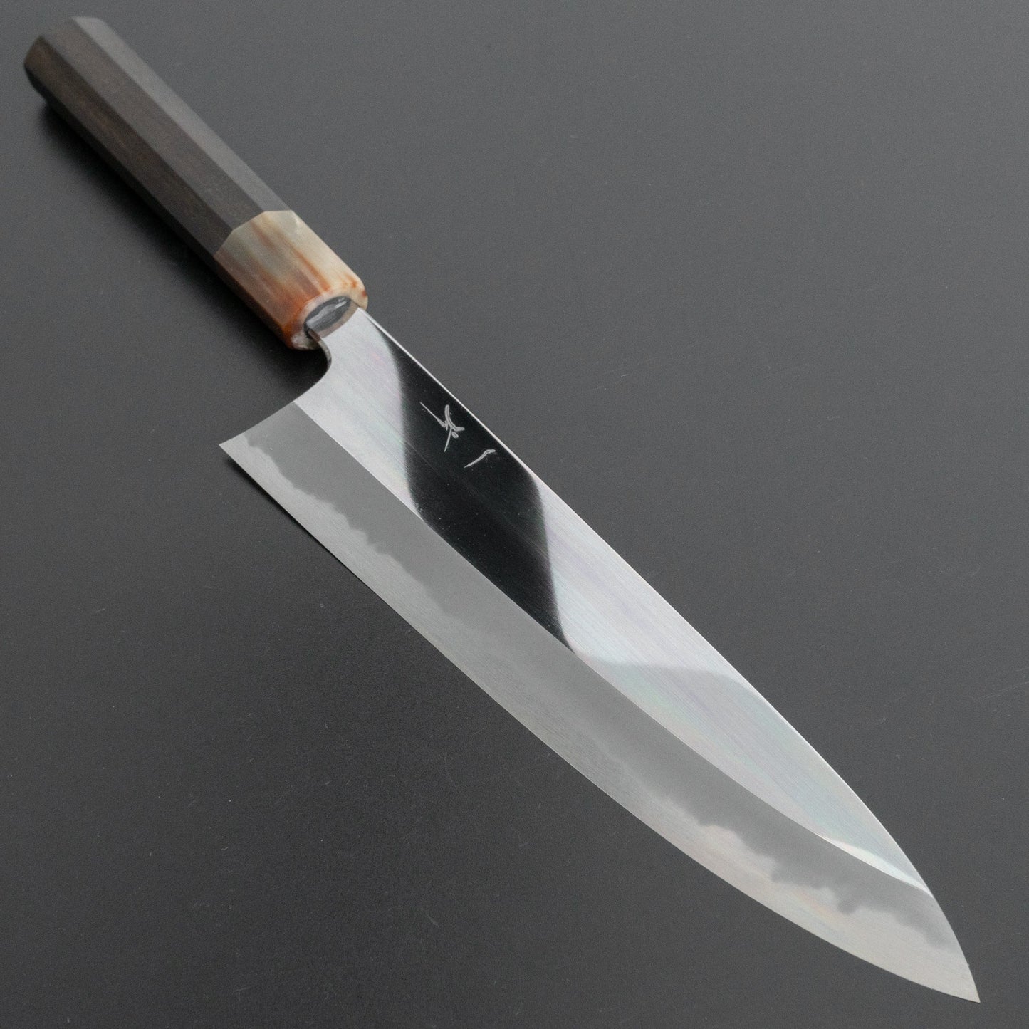 Hitohira Tanaka Kyuzo Blue #1 Mirror Gyuto 240mm Taihei Ebony Handle - HITOHIRA