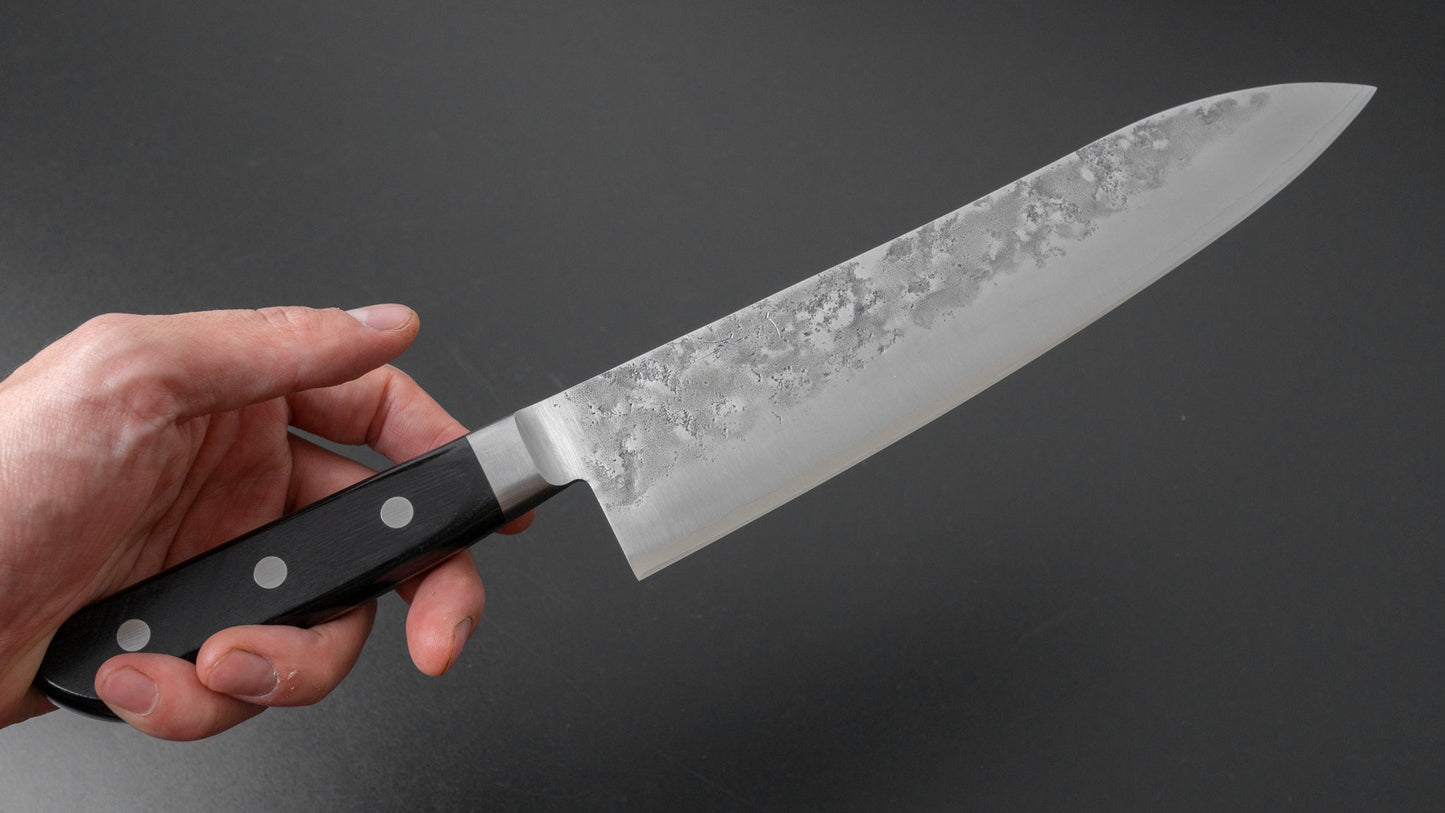 Hitohira Futana S3 Nashiji Gyuto 210mm Pakka Handle | HITOHIRA