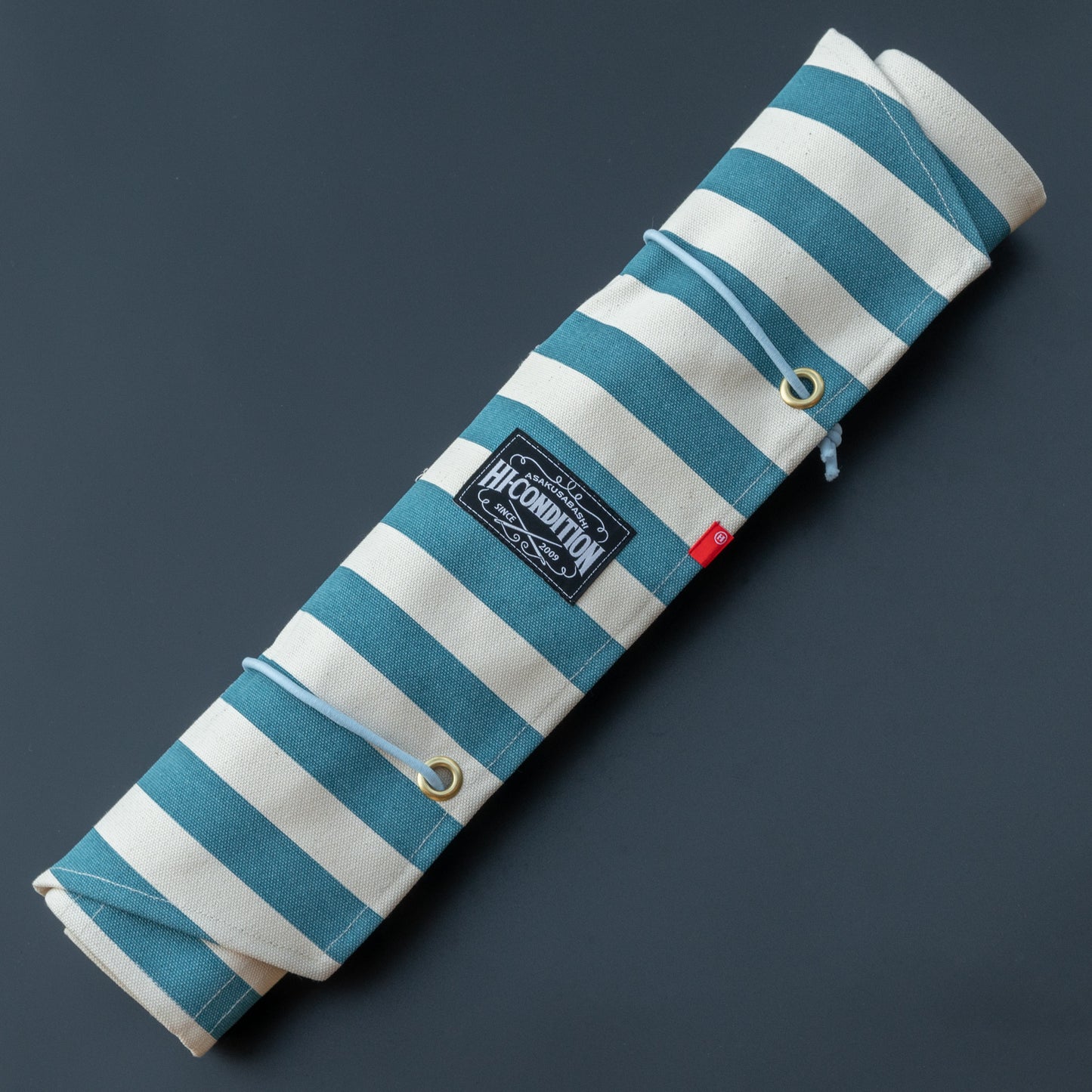 HI-CONDITION Hanpu Canvas 9 Pockets Knife Roll HI-blue - HITOHIRA