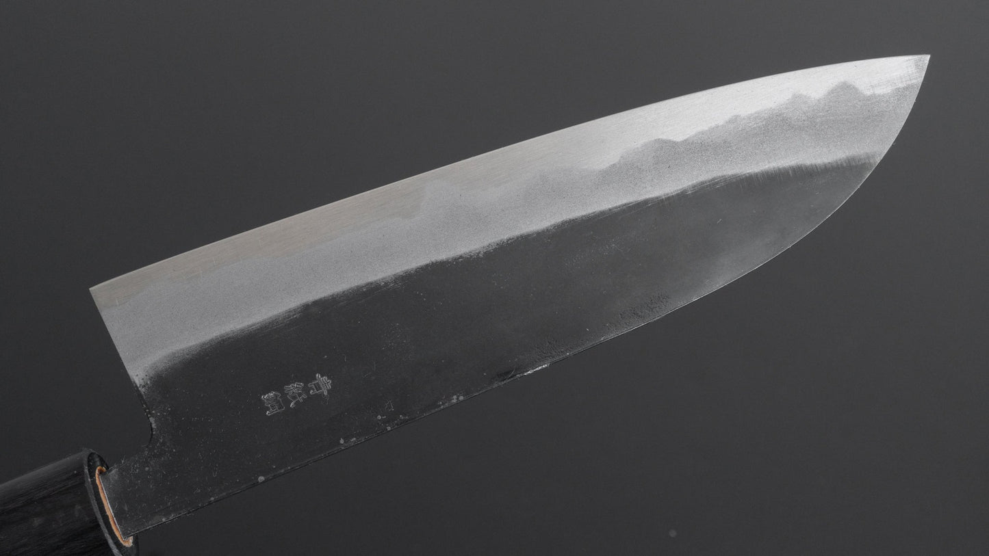 Hitohira MS Kurouchi Blue #2 Santoku 165mm Rosewood Handle - HITOHIRA