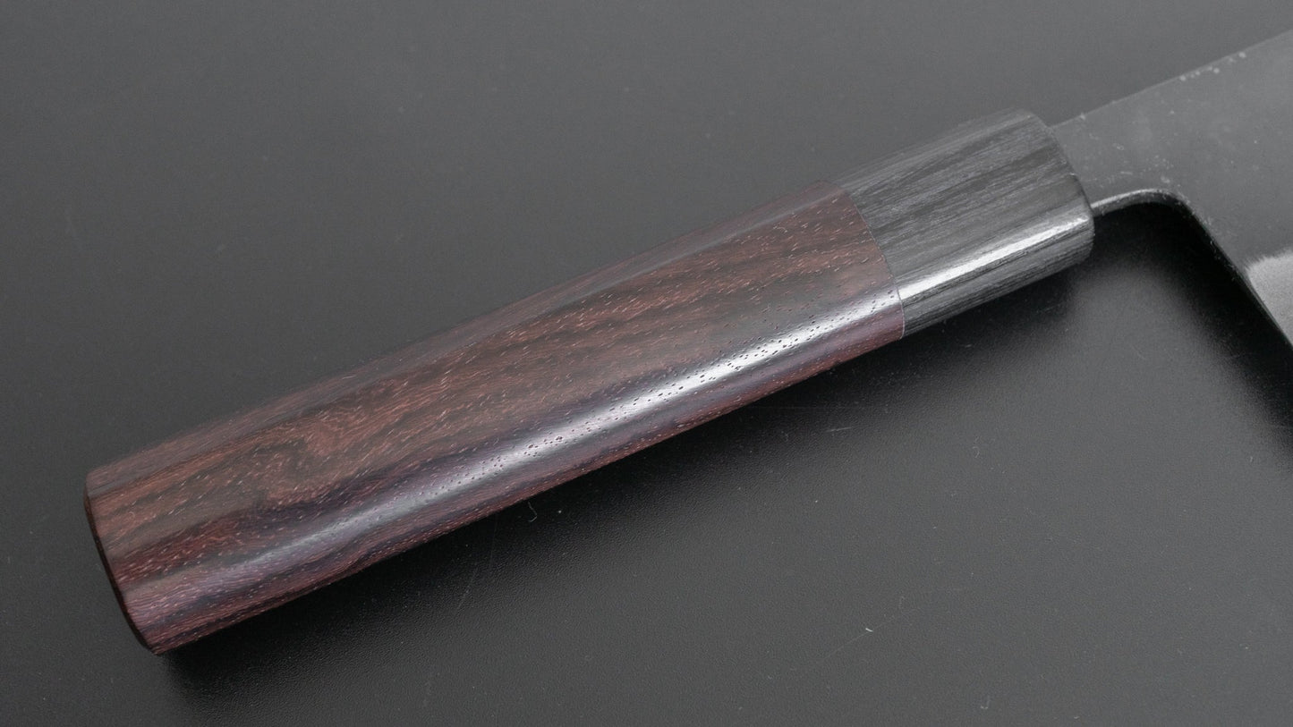 Hitohira MS Kurouchi Blue #2 Nakiri 165mm Rosewood Handle - HITOHIRA