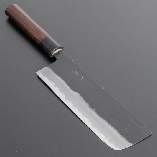 Hitohira MS Kurouchi White #2 Nakiri 165mm Rosewood Handle - HITOHIRA