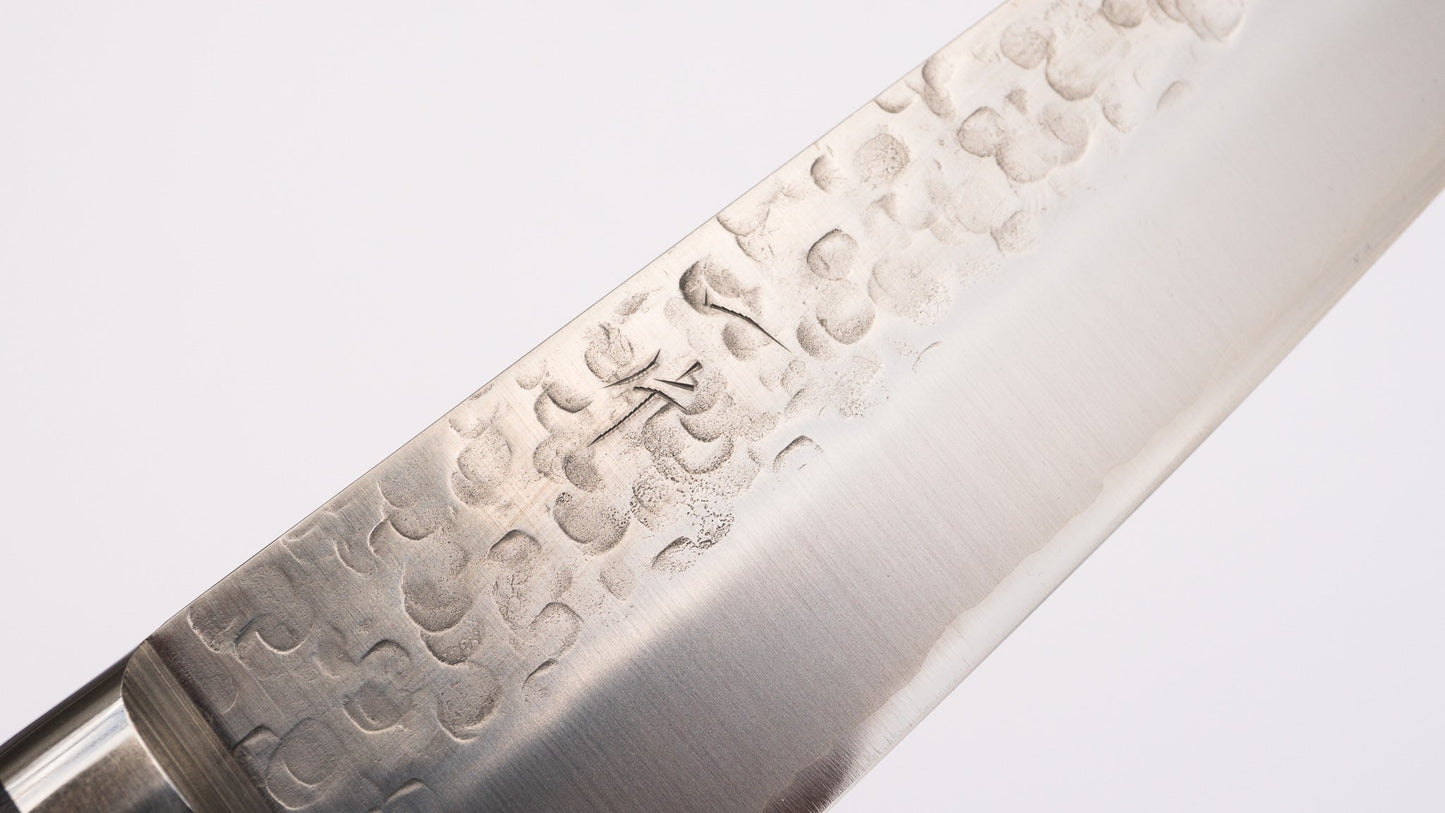 Hitohira T10 Tsuchime Santoku 170mm Pakka Handle - HITOHIRA