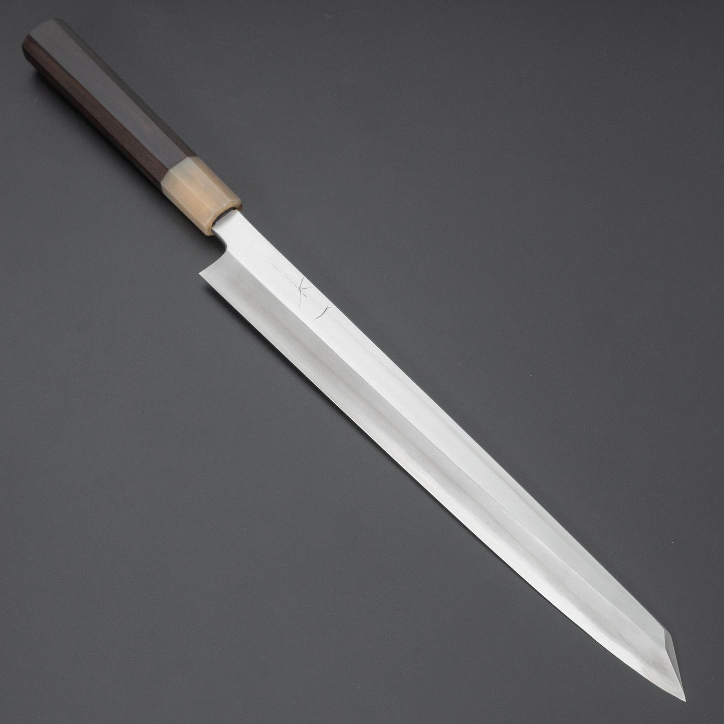 Hitohira Kikuchiyo Mosuke Silver #3 Kiritsuke Yanagiba 300mm Ebony Handle (Saya) - HITOHIRA