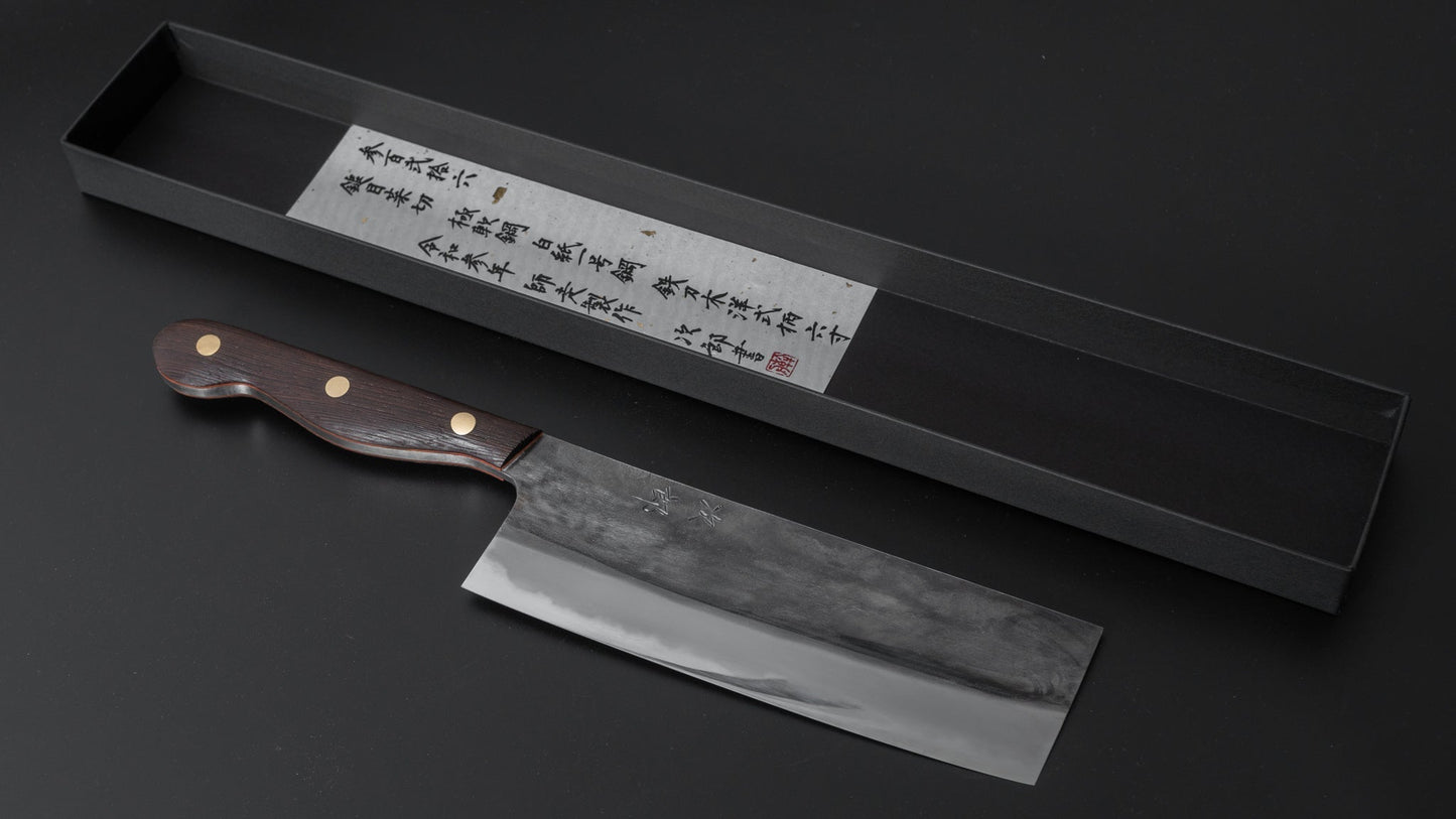 Jiro Tsuchime Yo Nakiri 180mm Tagayasan Handle (#326) - HITOHIRA