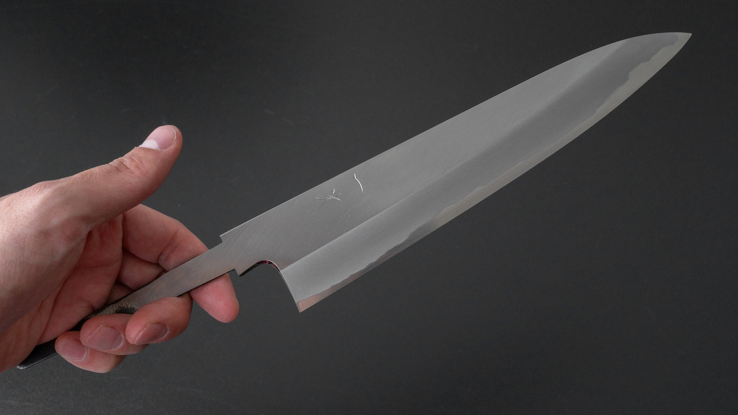 Hitohira Kikuchiyo Kyuzo White #2 Migaki Gyuto 210mm (No Handle) | HITOHIRA