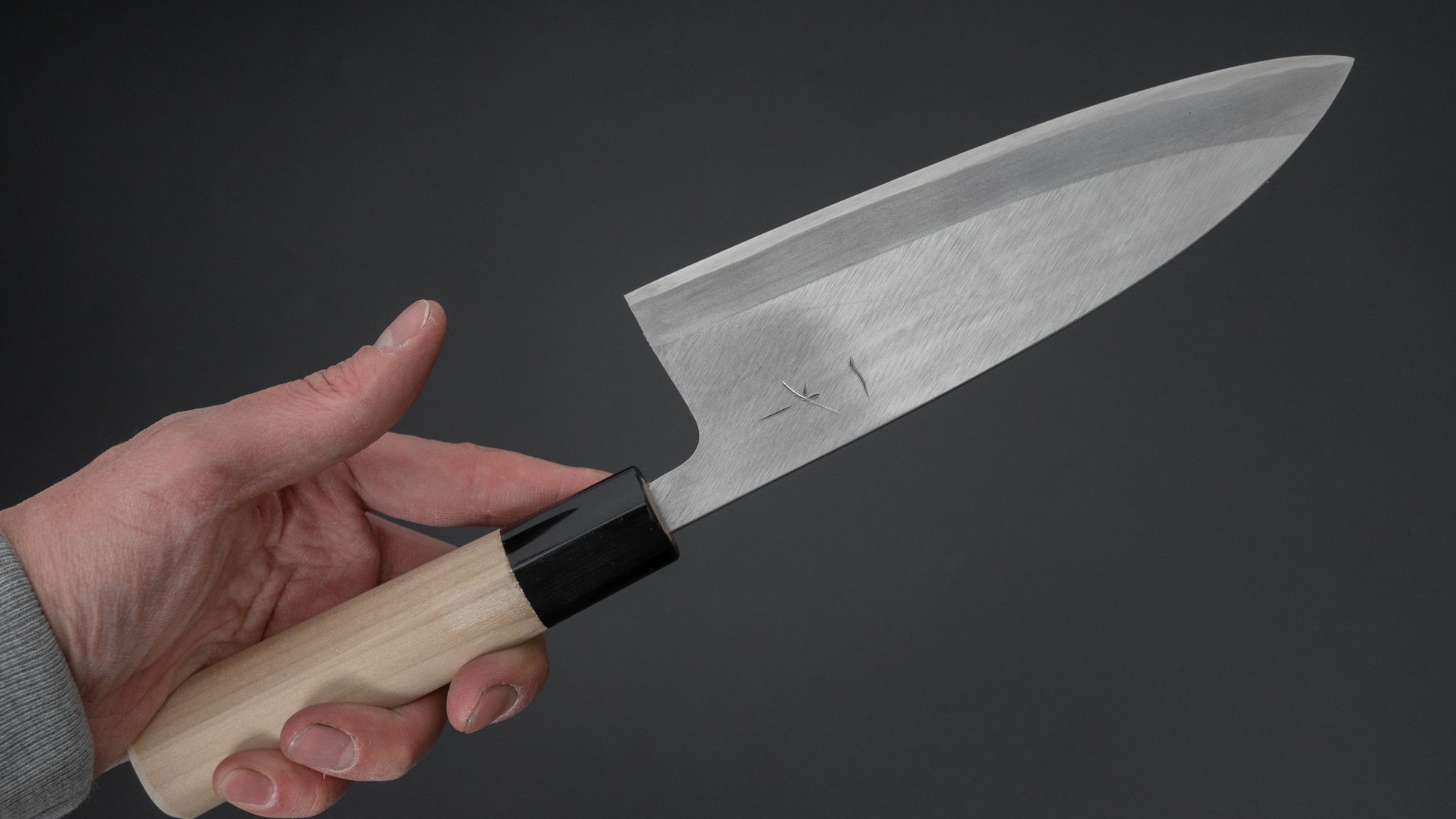 Hitohira Gorobei White #3 Left-Handed Deba 165mm Ho Wood Handle (D-Shape) - HITOHIRA