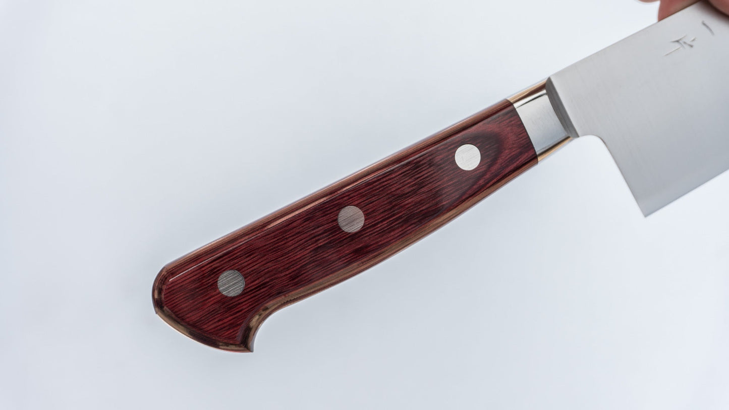 Hitohira TP Santoku 170mm Wine Pakka Handle - HITOHIRA