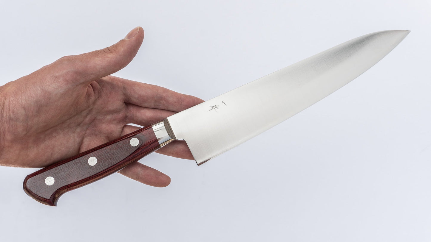 Hitohira TP Gyuto 210mm Wine Pakka Handle - HITOHIRA