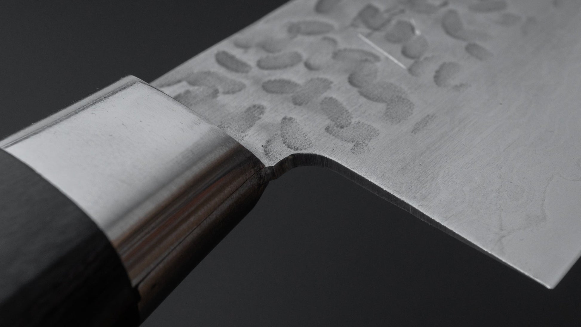 Hitohira Imojiya ST Tsuchime Damascus Gyuto 210mm Pakka Handle (Yo) - HITOHIRA