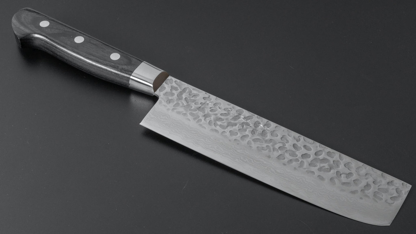 Hitohira Imojiya ST Tsuchime Damascus Nakiri Pakka Handle (Yo) - HITOHIRA